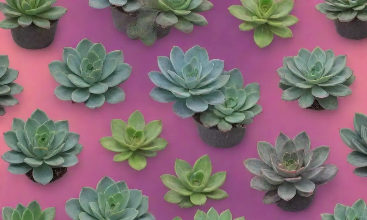 The wallpaper showcases vibrant succulents and a calming, simplistic design