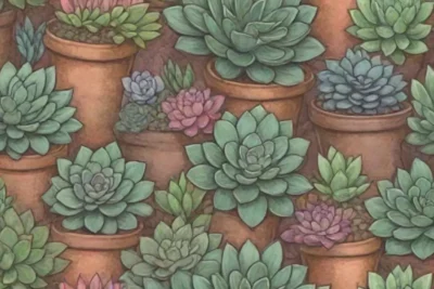 The wallpaper showcases vibrant succulents and intricate textures inviting admiration