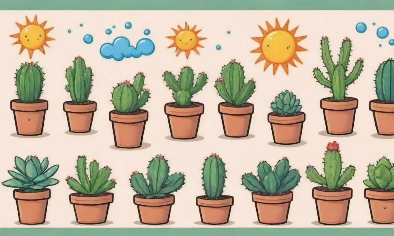 Illustrations and tips for succulent care