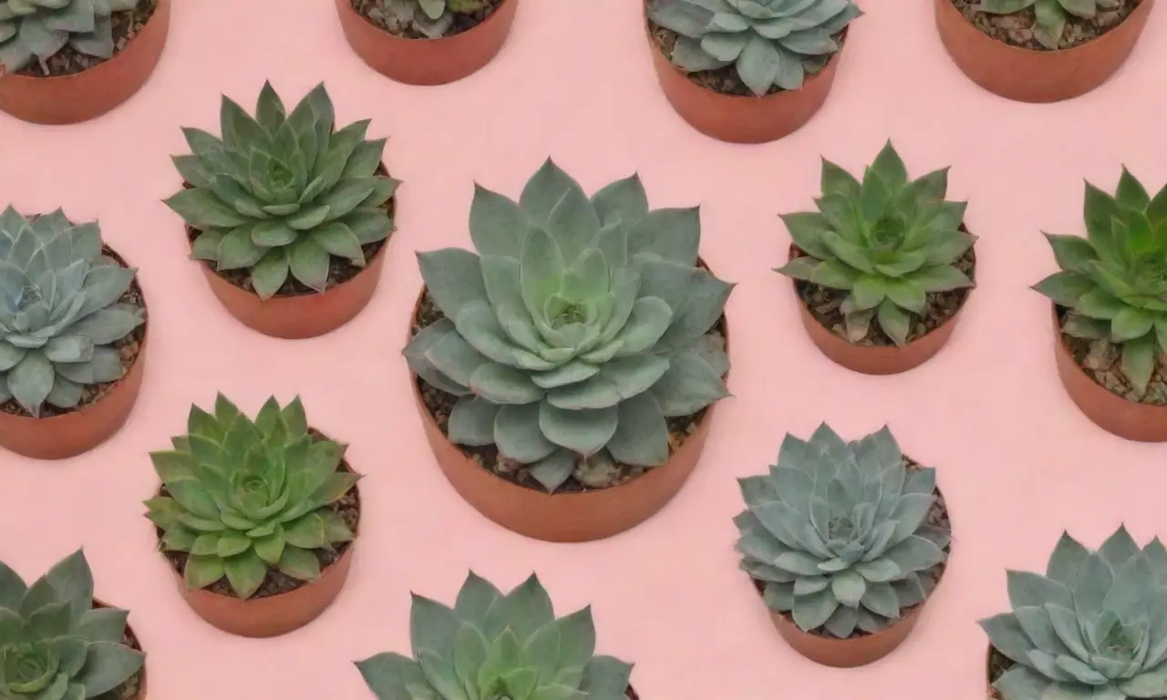 The wallpaper showcases heat-resistant succulents with care tips and vibrant illustrations