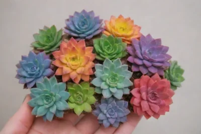 Make colorful succulent magnets for cute fridge decor