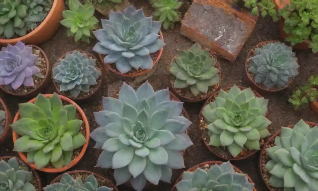 Colorful succulents and eco-friendly tools promote sustainable gardening