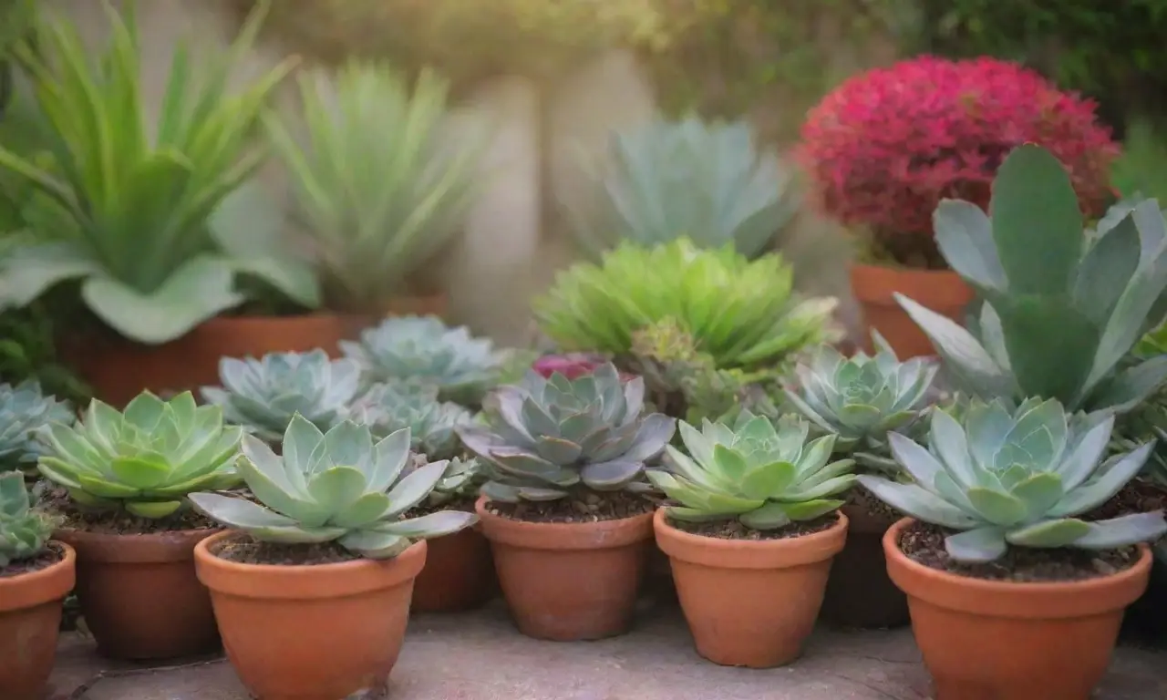 A vibrant garden showcases colorful succulents and essential care tips