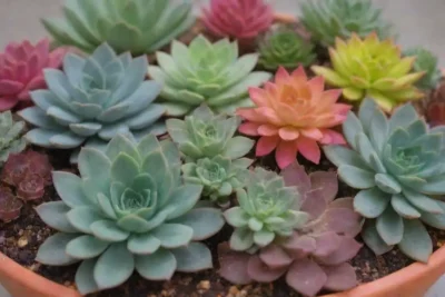 Bright succulents thrive with proper drainage and cheerful design