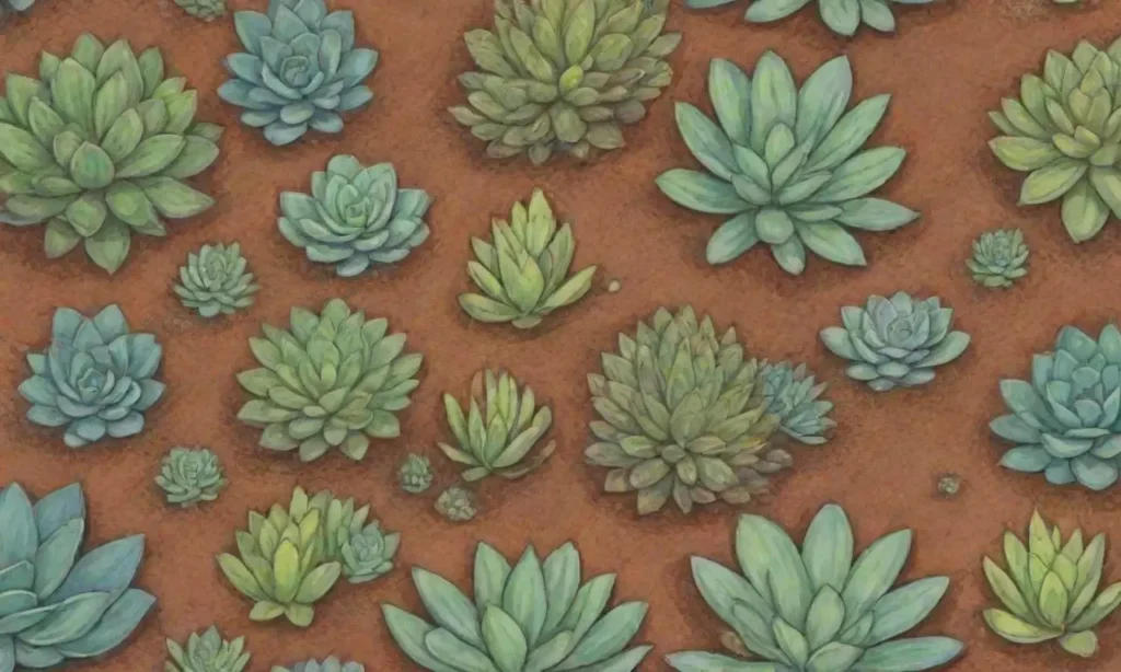 A wallpaper highlights drought-resistant succulents and their root systems