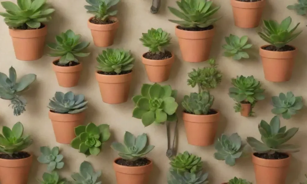 The wallpaper showcases vibrant succulents