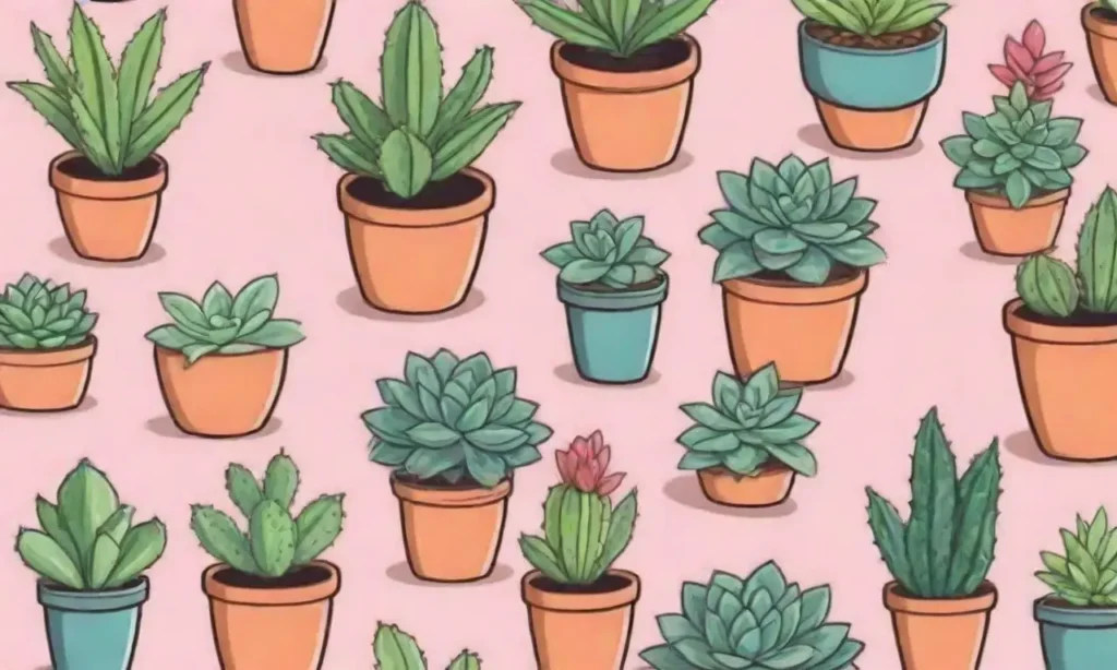 Colorful succulent illustrations and DIY guide with templates and quotes