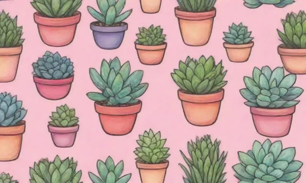 Colorful succulents with detailed illustrations and helpful tips